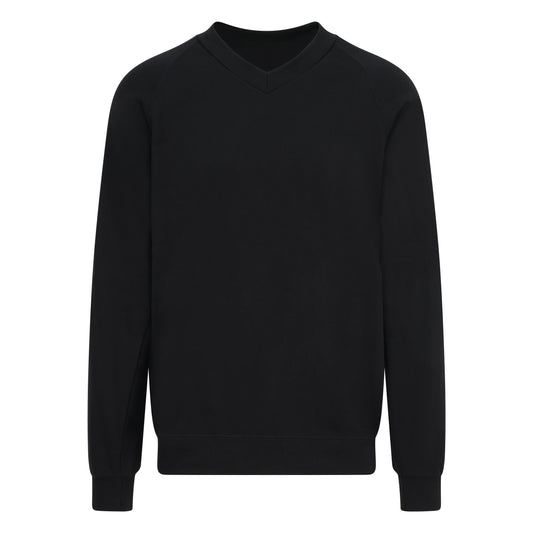 Black V-Neck Sweatshirt