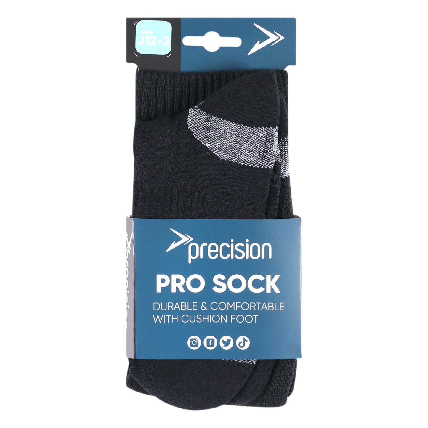 Precision Black Football Socks