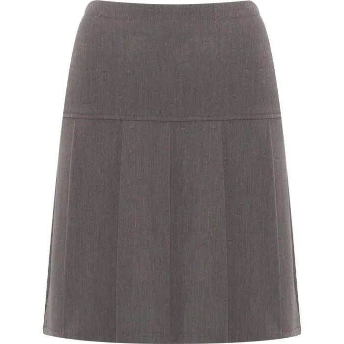 Senior Grey Stretch Pleated Skirt