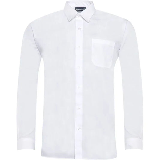 Long Sleeve Non Iron Shirt White - Twin Pack