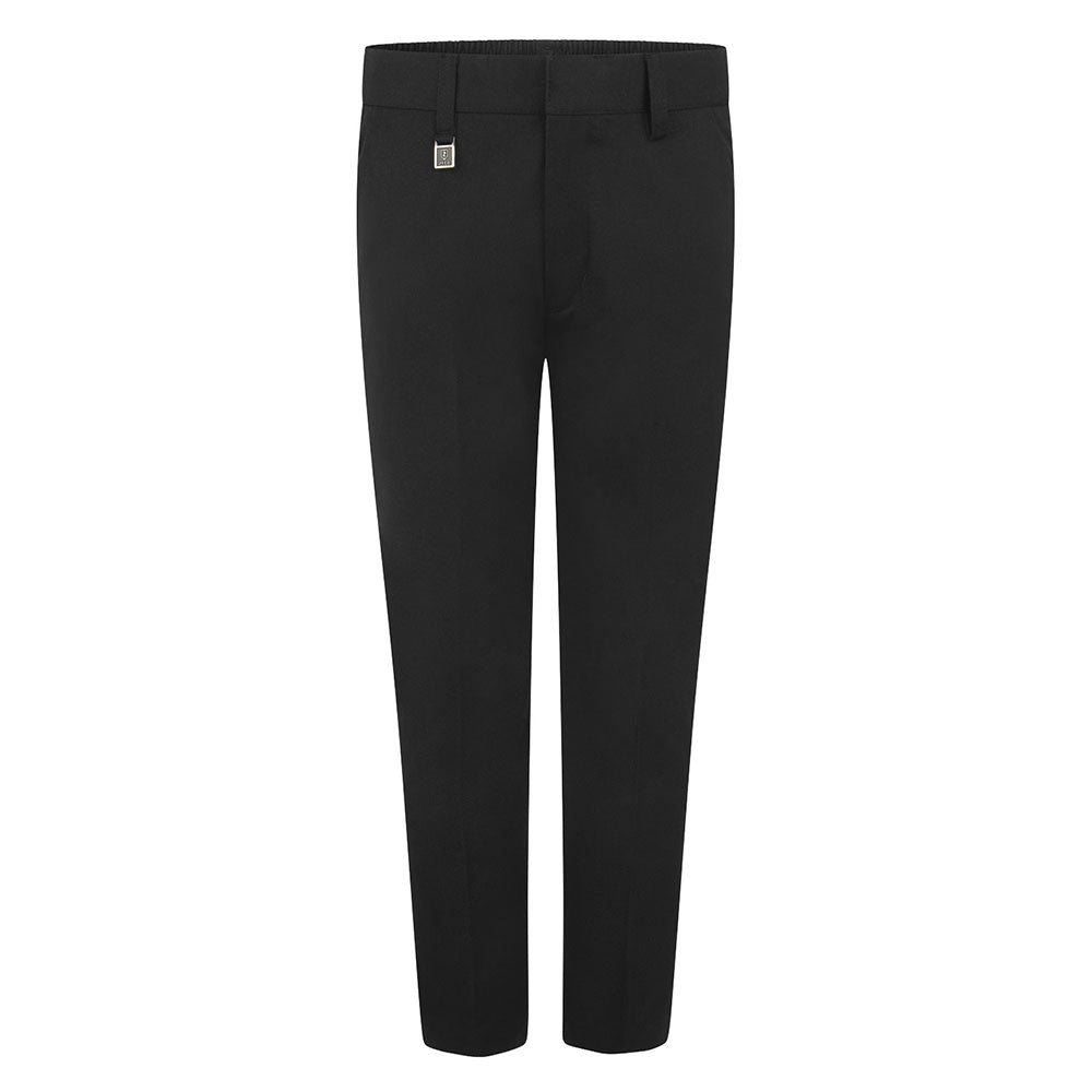 Elasticated Back Junior Black Trousers