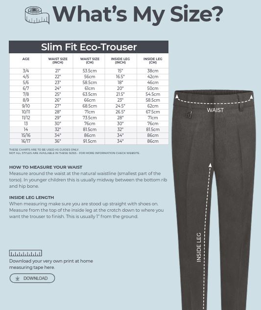 Elasticated Back Junior Grey Trousers