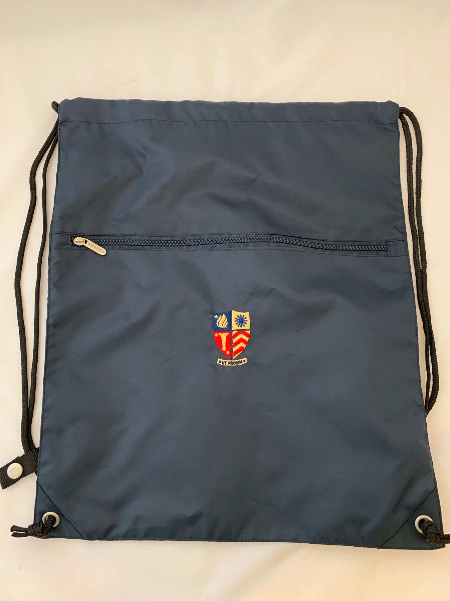 Navy Blue Crested Spare Clothes Bag