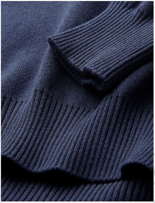 Ryde School Navy V-Neck Jumper with Red Stripe
