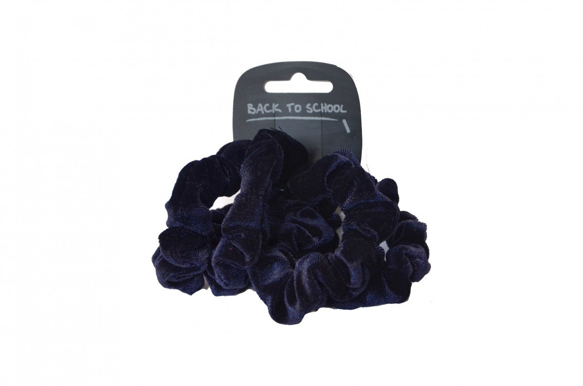 Navy Blue Velvet Scrunchie
