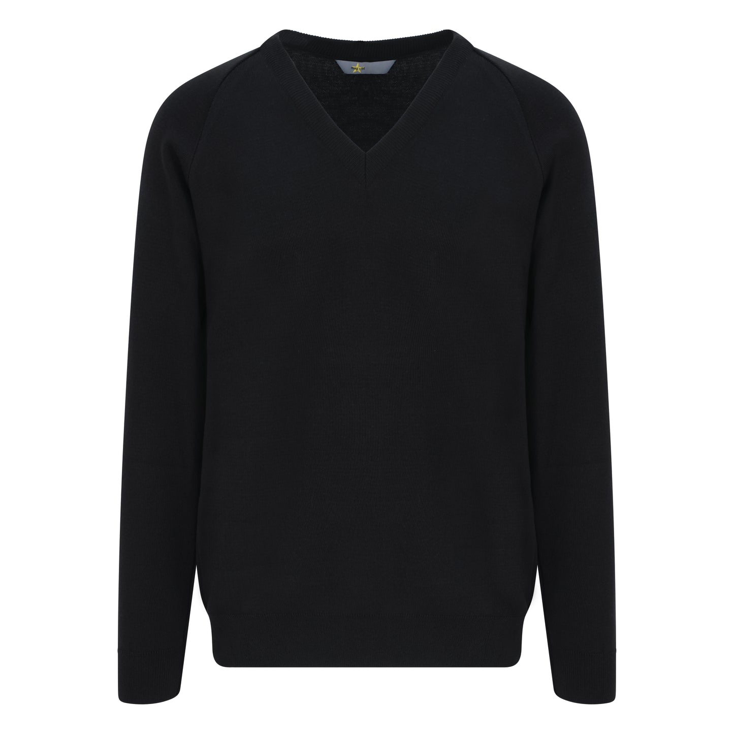 Black Knitted V-Neck Jumper