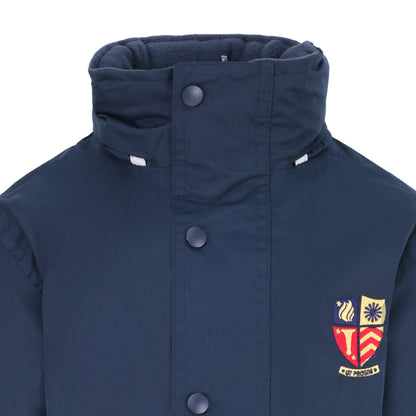 Navy Blue Crested Fleece Lined Jacket