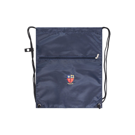 Navy Blue Crested Spare Clothes Bag