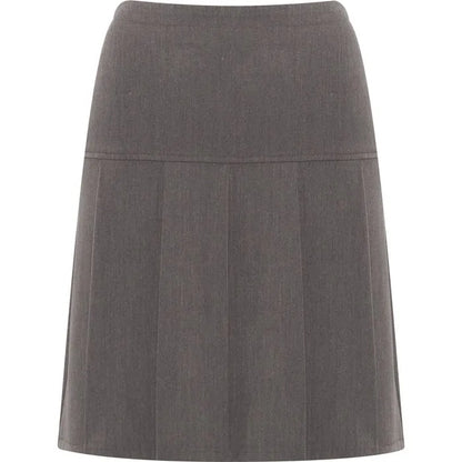 Senior Grey Stretch Pleated Skirt