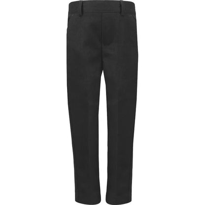 Elastic Back Junior Charcoal Trousers