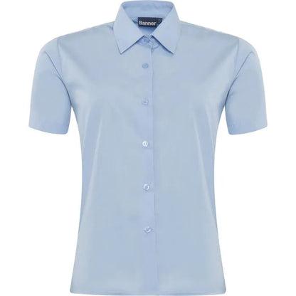 Short Sleeve Iron Non Blue Blouse - Twin Pack