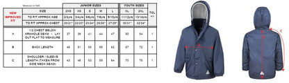 Navy Blue Crested Fleece Lined Jacket