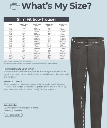 Elasticated Back Junior Grey Trousers