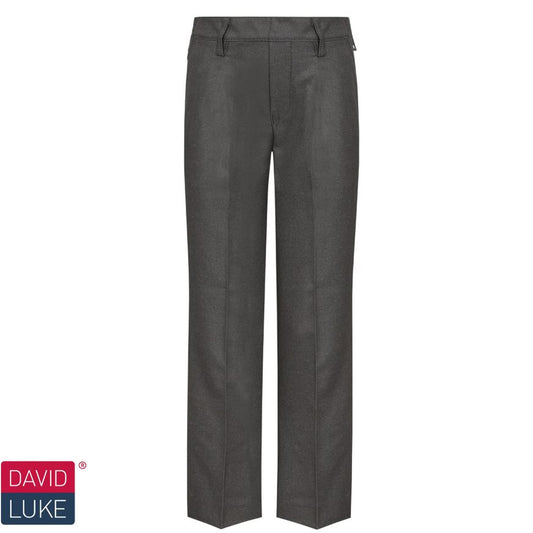 Elastic Back Junior Charcoal Trousers